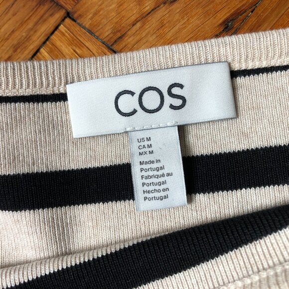 COS Striped Boat-Neck Knit Top - NWOT - Picture 4 of 9